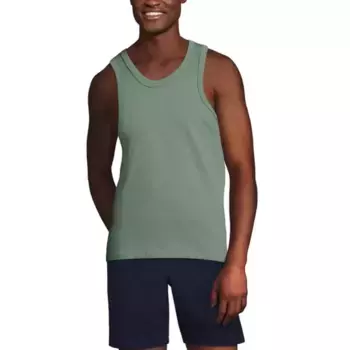 Мужская тяжелая майка Lands' End, цвет tea leaf