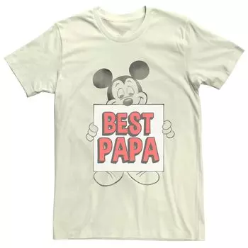 Мужская традиционная футболка Disney's Mickey Mouse с рисунком Mickey Best Papa Licensed Character