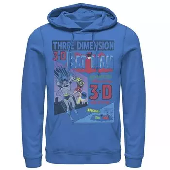 Мужская трехмерная винтажная толстовка с обложкой комиксов «Бэтмен» DC Comics
