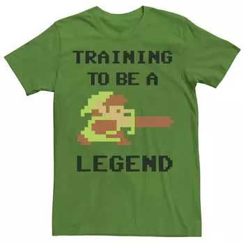 Мужская тренировочная футболка Nintendo Zelda Classic NES 8-Bit Link In Training Licensed Character