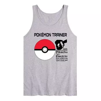 Мужская тренировочная майка Pokemon Pokeball Licensed Character, серый