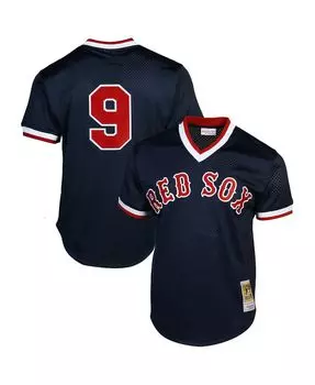 Мужская тренировочная майка Ted Williams Boston Red Sox 1990 Authentic Cooperstown Collection - темно-синяя Mitchell & Ness