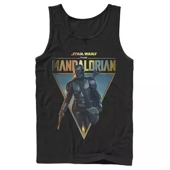 Мужская треугольная майка с золотым логотипом Star Wars: The Mandalorian & The Child Licensed Character