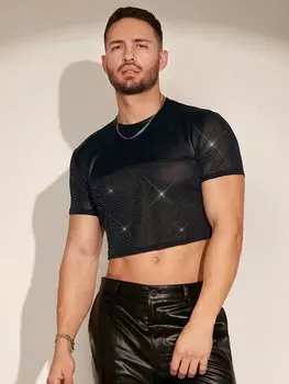 Мужская трикотажная футболка FeverCity, для отдыха, с короткими рукавами, с притачным тканевым узором, многоцветный