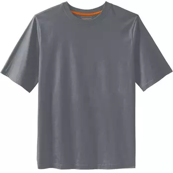 Мужская трикотажная футболка с круглым вырезом Boulder Creek By Kingsize для больших и высоких тяжеловесов, цвет Steel