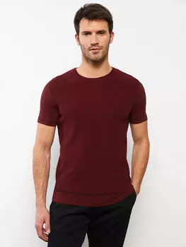 Мужская трикотажная футболка с круглым вырезом и короткими рукавами LCWAIKIKI Classic