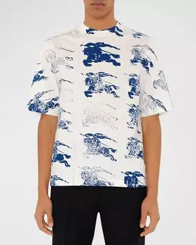 Мужская трикотажная футболка с принтом EKD Burberry, цвет Rain