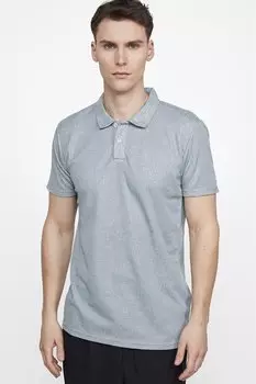 Мужская трикотажная футболка узкого кроя с воротником-поло мятного цвета TUDORS