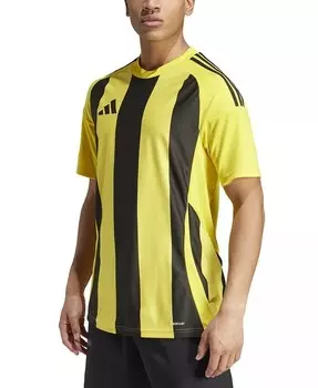 Мужская трикотажная футболка в полоску с логотипом adidas, желтый