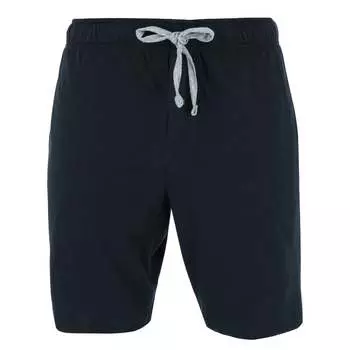 Мужская трикотажная пижама без тегов с короткими рукавами и боковыми карманами Hanes, черный