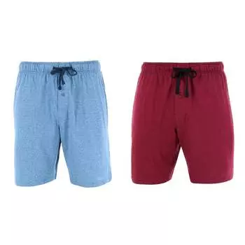 Мужская трикотажная пижама Lounge Short для больших и высоких (упаковка из 2 шт.) Hanes, синий/красный