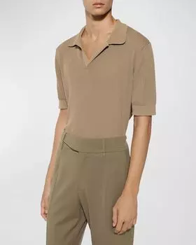 Мужская трикотажная рубашка-поло с воротником Johnny Dolce&Gabbana, цвет Beige