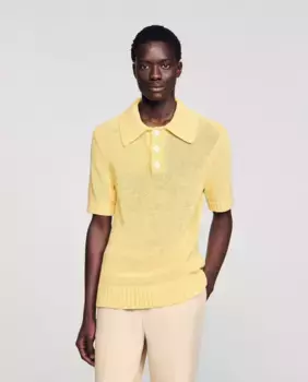 Мужская трикотажная рубашка поло Sandro, желтый