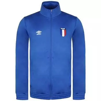 Мужская трикотажная спортивная куртка королевского синего цвета France Umbro, синий