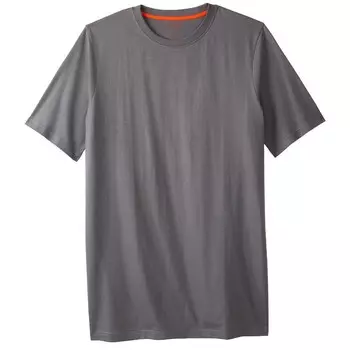 Мужская удлиненная футболка с круглым вырезом Boulder Creek By Kingsize для больших и высоких тяжеловесов, цвет Steel