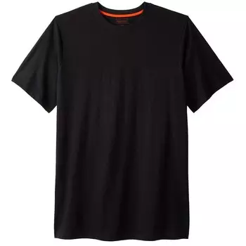 Мужская удлиненная футболка с круглым вырезом Boulder Creek By Kingsize для больших и высоких тяжеловесов, черный
