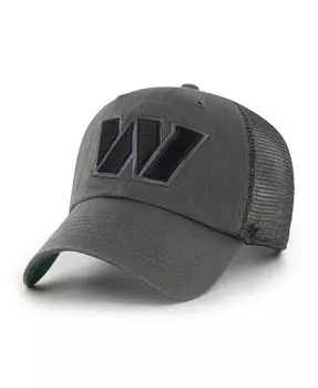 Мужская угольная кепка Washington Commanders Trawler Clean Up Trucker Snapback '47 Brand, серый