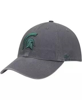 Мужская угольная регулируемая шляпа Michigan State Spartans Vintage Clean Up '47 Brand, серый