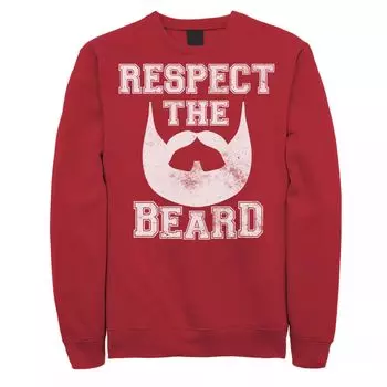 Мужская ухоженная черная флисовая куртка Respect The Beard Licensed Character