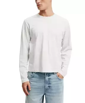 Мужская укороченная футболка с длинным рукавом COTTON ON, белый