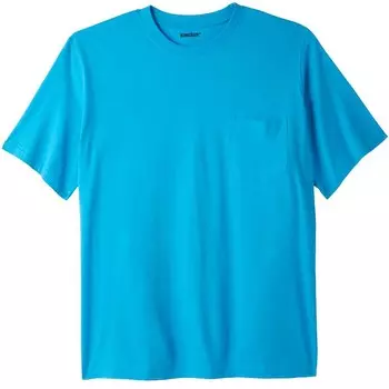 Мужская ультралегкая комфортная футболка Kingsize Big & Tall KingSize, цвет Electric Turquoise