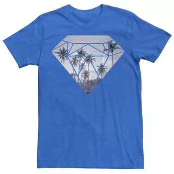 Мужская уличная футболка с бриллиантами Palm Tree Sunset Licensed Character