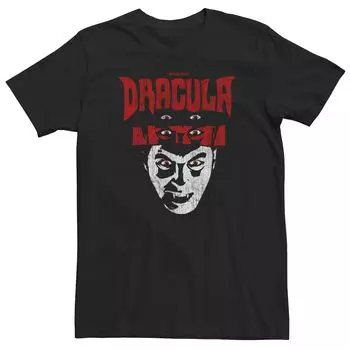 Мужская универсальная футболка Monsters The Eyes Of Dracula с потертым портретом Licensed Character