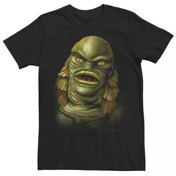 Мужская универсальная футболка с изображением большого лица Monsters Creature From The Black Lagoon Licensed Character