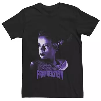 Мужская универсальная футболка с логотипом Monsters Bride of Frankenstein Licensed Character, черный