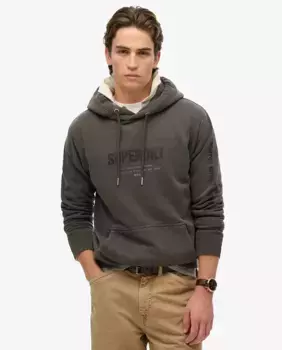 Мужская универсальная спортивная толстовка с капюшоном Superdry, чёрный