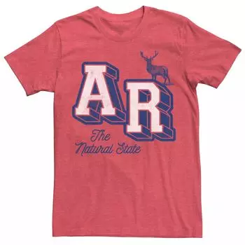 Мужская университетская футболка Arkansas AR The Natural State Collegiate Licensed Character