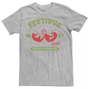 Мужская университетская футболка из джерси Seinfield Festivus Licensed Character