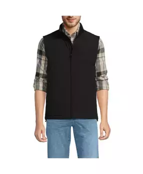 Мужская утепленная без стежки куртка-жилет Commuter Vest Lands' End, черный