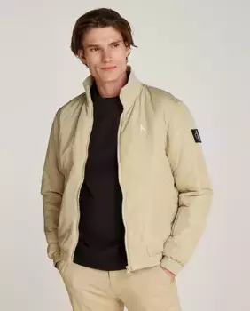 Мужская утепленная куртка на молнии Calvin Klein Jeans, бежевый