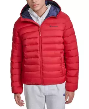 Мужская утепленная куртка с капюшоном Performance Quilted Hooded Jacket Champion, красный