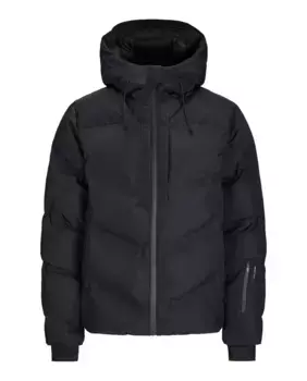 Мужская утепленная куртка с регулируемым капюшоном Jack & Jones, черный