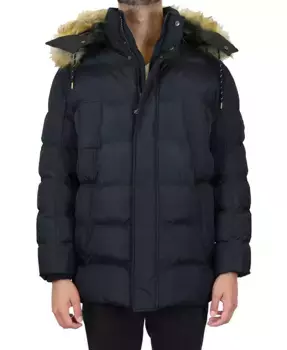 Мужская утепленная парка со съемным капюшоном Galaxy By Harvic, черный