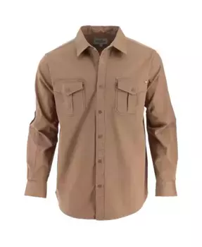Мужская утепленная универсальная рубашка на пуговицах с длинными рукавами и эластичной тканью Overshirt Thorogood, коричневый/бежевый