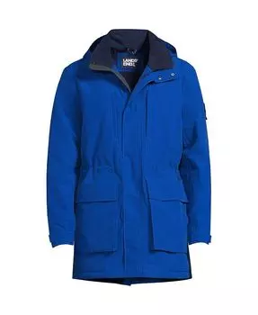 Мужская утепленная водонепроницаемая зимняя парка Big and Tall Squall Lands' End, цвет Evening cobalt