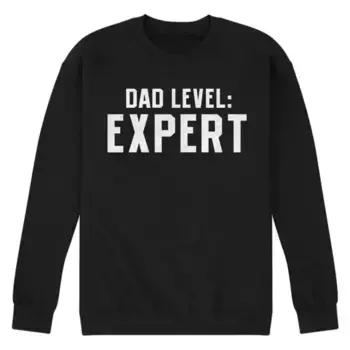 Мужская уютная флисовая толстовка Dad level expert Licensed Character, черный