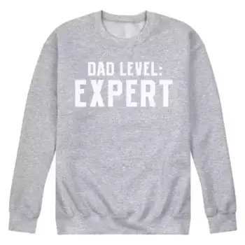Мужская уютная флисовая толстовка Dad level expert Licensed Character, серый