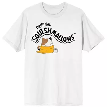 Мужская уютная футболка Squishmallows Cam Licensed Character, белый