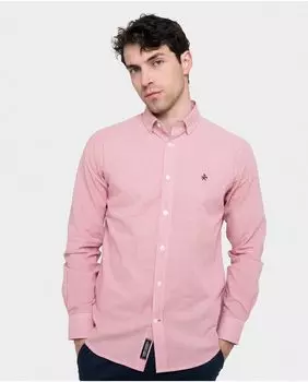 Мужская узкая красная рубашка в клетку Valecuatro, красный