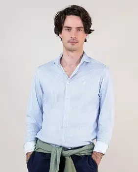 Мужская узкая полосатая рубашка bucher El Ganso, светло-синий