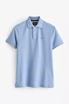 Мужская узкая рубашка-поло London с логотипом Hackett, синий