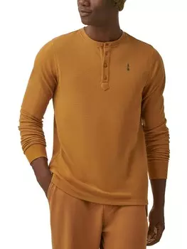 Мужская вафельная терморубашка на пуговицах BASS OUTDOOR, цвет Bone Brown