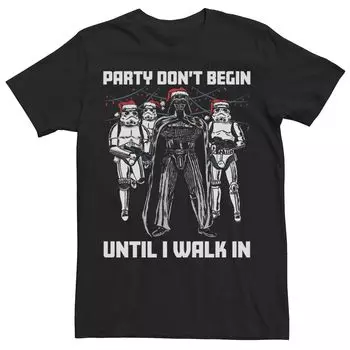 Мужская вечеринка Санта-Вейдера, когда я иду в рождественской футболке Star Wars