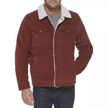 Мужская вельветовая куртка Levi's на подкладке из шерпы, цвет Rust
