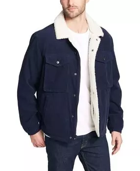 Мужская вельветовая куртка trucker на флисовой подкладке Levi's, синий