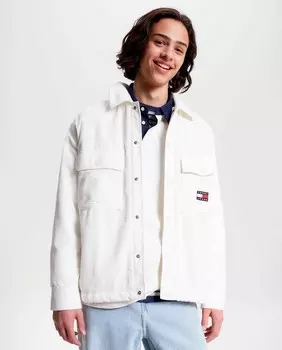 Мужская вельветовая рубашка с овчиной Tommy Jeans, белый